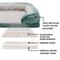 Show in main carousel: FurHaven Velvet Waves Perfect Comfort Memory Foam Bolster Cat & Dog Bed with Removable Cover, Celadon Green, Jumbo slide 7 of 11