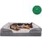 Show in main carousel: FurHaven Velvet Waves Perfect Comfort Memory Foam Bolster Cat & Dog Bed with Removable Cover, Granite Gray, Jumbo Plus slide 5 of 11