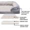 Show in main carousel: FurHaven Velvet Waves Perfect Comfort Memory Foam Bolster Cat & Dog Bed with Removable Cover, Granite Gray, Jumbo Plus slide 7 of 11