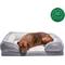 Show in main carousel: FurHaven Velvet Waves Perfect Comfort Memory Foam Bolster Cat & Dog Bed with Removable Cover, Granite Gray, Large slide 5 of 11