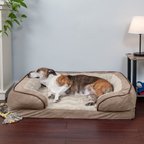 FurHaven Velvet Waves Perfect Comfort Orthopedic Sofa Cat & Dog Bed