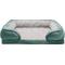 Show in main carousel: FurHaven Velvet Waves Perfect Comfort Orthopedic Sofa Cat & Dog Bed with Removable Cover, Celadon Green, Large slide 4 of 10