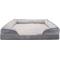 Show in main carousel: FurHaven Velvet Waves Perfect Comfort Orthopedic Sofa Cat & Dog Bed with Removable Cover, Granite Gray, Jumbo Plus slide 3 of 10