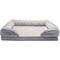 Show in main carousel: FurHaven Velvet Waves Perfect Comfort Orthopedic Sofa Cat & Dog Bed with Removable Cover, Granite Gray, Jumbo slide 4 of 11