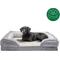 Show in main carousel: FurHaven Velvet Waves Perfect Comfort Orthopedic Sofa Cat & Dog Bed with Removable Cover, Granite Gray, Jumbo slide 5 of 11