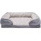Show in main carousel: FurHaven Velvet Waves Perfect Comfort Orthopedic Sofa Cat & Dog Bed with Removable Cover, Granite Gray, Large slide 4 of 10