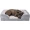 Show in main carousel: FurHaven Velvet Waves Perfect Comfort Orthopedic Sofa Cat & Dog Bed with Removable Cover, Granite Gray, Large slide 5 of 10