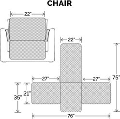 FurHaven Water-Resistant Reversible Furniture Protector, Chair, 2 count, Gray/Mist slide 2 of 7