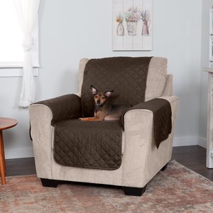 FurHaven Water-Resistant Reversible Furniture Protector, Espresso/Clay, Chair