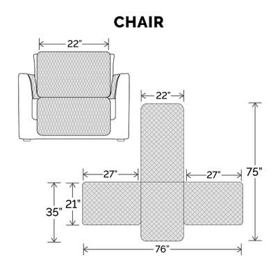 Show full view: FurHaven Water-Resistant Reversible Furniture Protector, Espresso/Clay, Chair slide 3 of 11