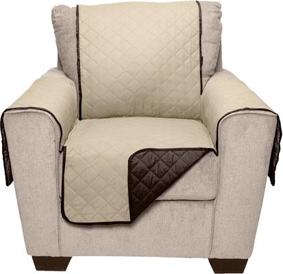 Show full view: FurHaven Water-Resistant Reversible Furniture Protector, Espresso/Clay, Chair slide 4 of 11