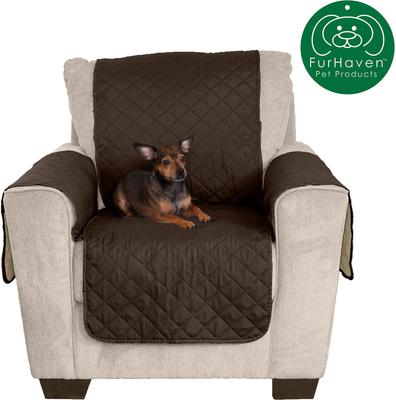Show full view: FurHaven Water-Resistant Reversible Furniture Protector, Espresso/Clay, Chair slide 5 of 11