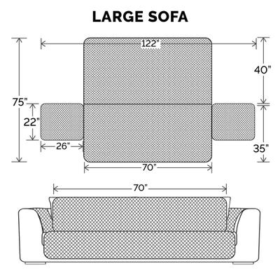 Show full view: FurHaven Water-Resistant Reversible Furniture Protector, Espresso/Clay, Large Sofa slide 2 of 12