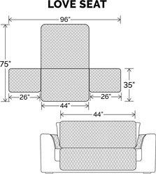 FurHaven Water-Resistant Reversible Furniture Protector, Espresso/Clay, Love Seat slide 2 of 7