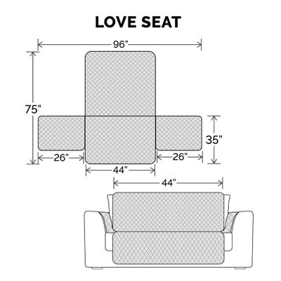 Show full view: FurHaven Water-Resistant Reversible Furniture Protector, Espresso/Clay, Love Seat slide 3 of 11