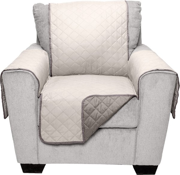 Show full view: FurHaven Water-Resistant Reversible Furniture Protector, Gray/Mist, Chair slide 3 of 10