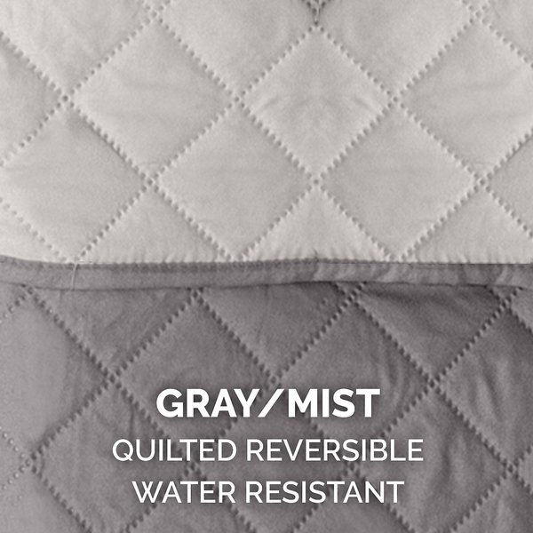 Show full view: FurHaven Water-Resistant Reversible Furniture Protector, Gray/Mist, Chair slide 7 of 10