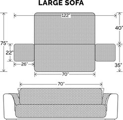 FurHaven Water-Resistant Reversible Furniture Protector, Gray/Mist, Large Sofa slide 2 of 9