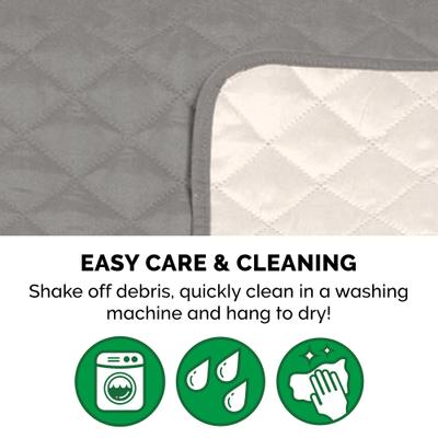 Show full view: FurHaven Water-Resistant Reversible Furniture Protector, Gray/Mist, Large Sofa slide 7 of 13