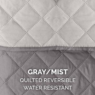 Show full view: FurHaven Water-Resistant Reversible Furniture Protector, Gray/Mist, Large Sofa slide 10 of 13