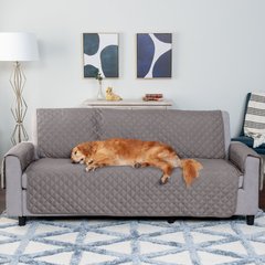FurHaven Water-Resistant Reversible Furniture Protector, Gray/Mist, Sofa