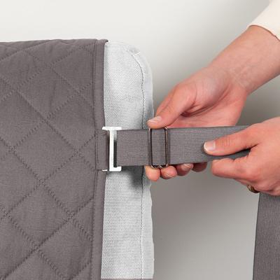 Show full view: FurHaven Water-Resistant Reversible Furniture Protector, Sofa, 2 count, Gray/Mist slide 5 of 10