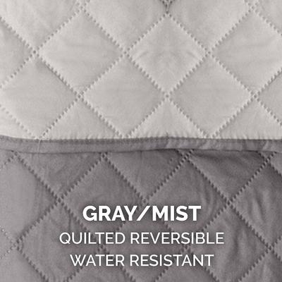 Show full view: FurHaven Water-Resistant Reversible Furniture Protector, Sofa, 2 count, Gray/Mist slide 7 of 10