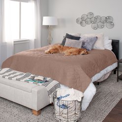 FurHaven Waterproof Cat & Dog Blanket Protector, Large, Brownstone