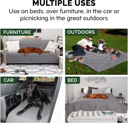 Show full view: FurHaven Waterproof Cat & Dog Blanket Protector, Large, Gray slide 3 of 10