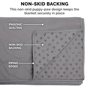 FurHaven Waterproof Cat & Dog Blanket Protector, Large, Gray