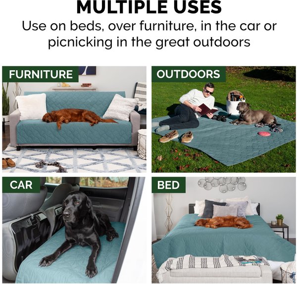 Show full view: FurHaven Waterproof Cat & Dog Blanket Protector, Large, Nile Blue slide 3 of 10