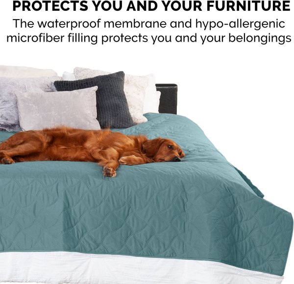 Show full view: FurHaven Waterproof Cat & Dog Blanket Protector, Large, Nile Blue slide 5 of 10
