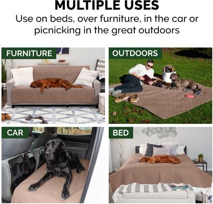 Show full view: FurHaven Waterproof Cat & Dog Blanket Protector, Medium, Brownstone slide 3 of 10