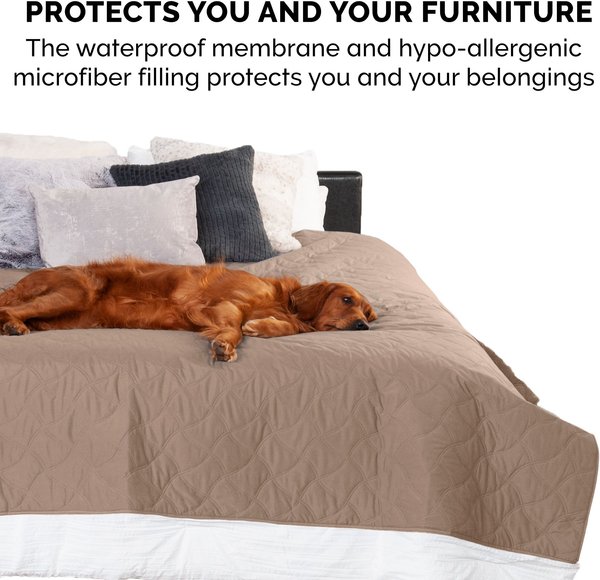 Show full view: FurHaven Waterproof Cat & Dog Blanket Protector, Medium, Brownstone slide 5 of 10
