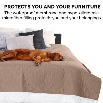 Show full view: FurHaven Waterproof Cat & Dog Blanket Protector, Medium, Brownstone slide 5 of 10