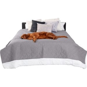 FurHaven Waterproof Cat & Dog Blanket Protector, Medium, Gray