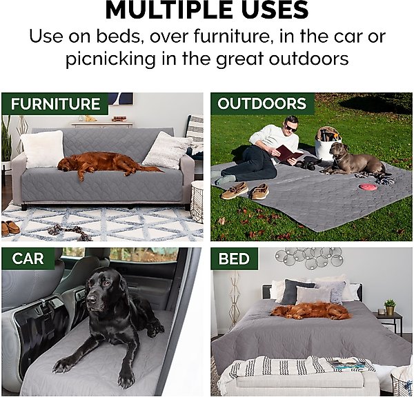 Show full view: FurHaven Waterproof Cat & Dog Blanket Protector, Medium, Gray slide 3 of 10