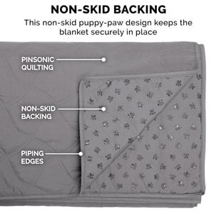 FurHaven Waterproof Cat & Dog Blanket Protector, Medium, Gray