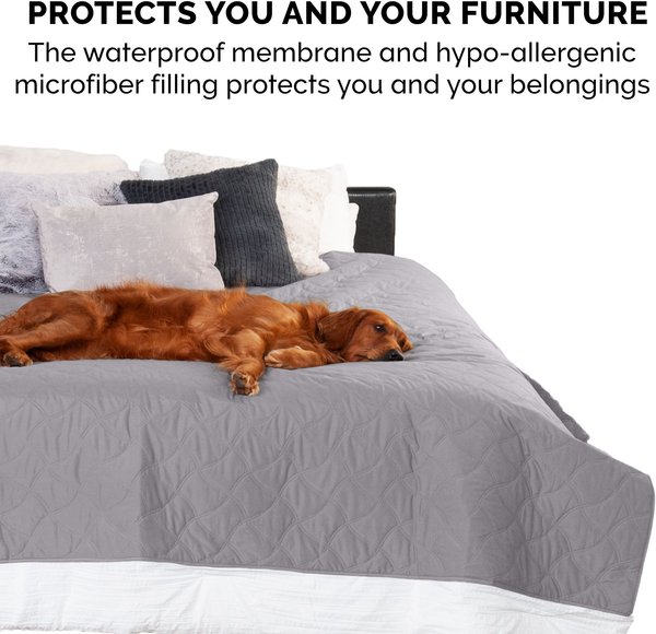 Show full view: FurHaven Waterproof Cat & Dog Blanket Protector, Medium, Gray slide 7 of 10