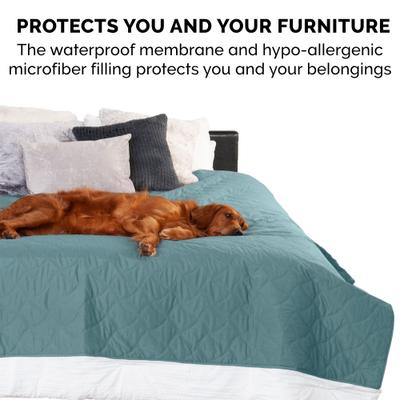 Show full view: FurHaven Waterproof Cat & Dog Blanket Protector, Medium, Nile Blue slide 5 of 10