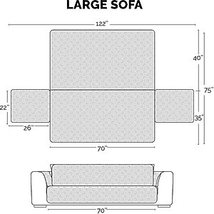 FurHaven Waterproof Non-Skid Back Furniture Protector, Dark Brown, Large Sofa