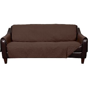 FurHaven Waterproof Non-Skid Back Furniture Protector, Dark Brown, Large Sofa