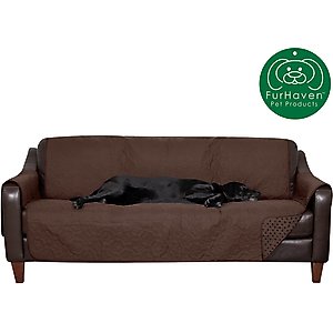 FurHaven Waterproof Non-Skid Back Furniture Protector, Dark Brown, Large Sofa
