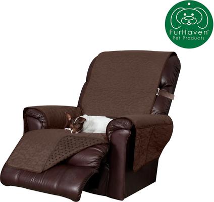 Show full view: FurHaven Waterproof Non-Skid Back Furniture Protector, Dark Brown, Recliner slide 5 of 10