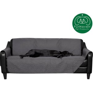 FurHaven Waterproof Non-Skid Back Furniture Protector, Gray, Large Sofa