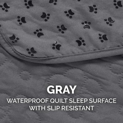 Show full view: FurHaven Waterproof Non-Skid Back Furniture Protector, Gray, Large Sofa slide 8 of 9
