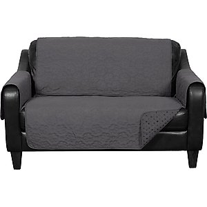 FurHaven Waterproof Non-Skid Back Furniture Protector, Gray, Loveseat