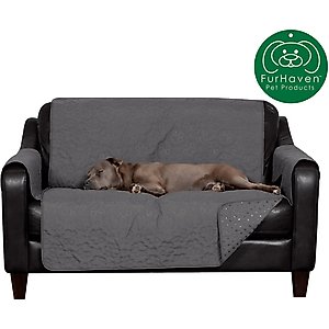 FurHaven Waterproof Non-Skid Back Furniture Protector, Gray, Loveseat