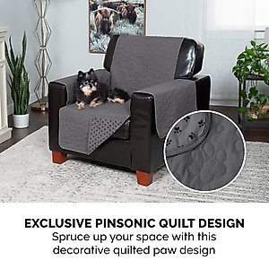 FurHaven Waterproof Non-Skid Back Furniture Protector, Gray, Loveseat