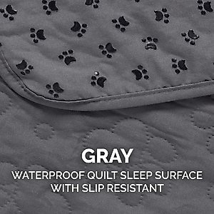 FurHaven Waterproof Non-Skid Back Furniture Protector, Gray, Loveseat